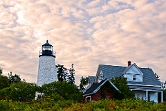 Sunset by Dice Head Lighthouse in Castine in Mid Coast Maine